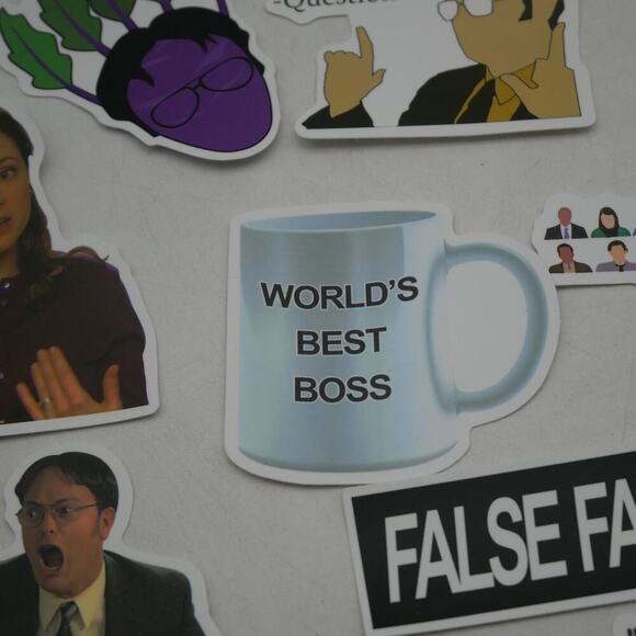 46 The Office Stickers Michael Dwight Jim Stanley Kevin Vinyl Laptop Bottle - Picture 11 of 14